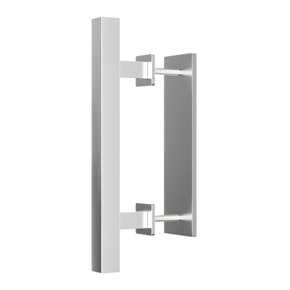 Barn Door Handles 12'' Stainless Steel Sliding Door Pull Flush Handle Double Sided Square Brushed Finish Heavy Duty