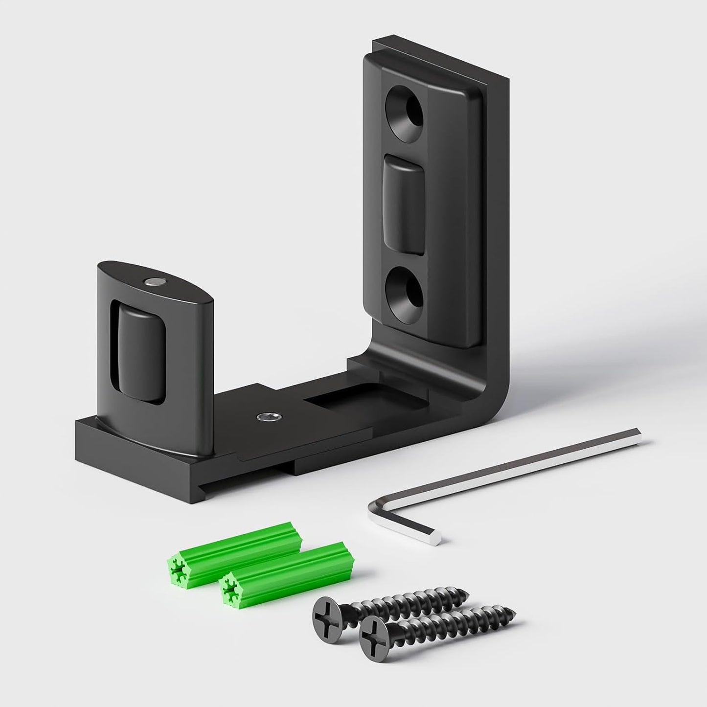 Sliding Barn Door Floor Guide Bottom Adjustable Roller Guides Wall Mounted Black