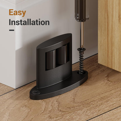 Sliding Barn Door Floor Guide 2 Pack Bottom Double-Sided Small Rollers Guides Aluminum Alloy Floor Mounted