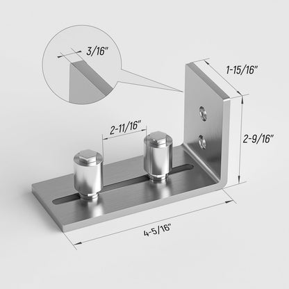 Barn Door Floor Guide Stainless Steel Sliding Door Bottom Guides Wall Mount Adjustable Roller