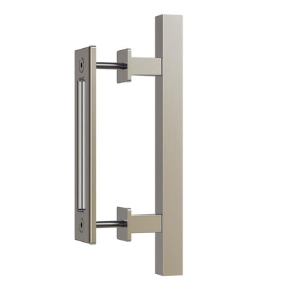 Barn Door Handles 10'' Stainless Steel Sliding Door Pull Flush Handle Double Sided Square Brushed Finish Heavy Duty