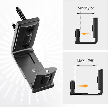 Click to see full view      4+  VIDEO Sliding Barn Door Floor Guide 2 Packs Bottom Adjustable Roller Guides Wall Mounted Black