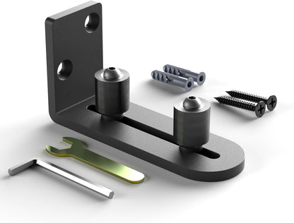 Sliding Barn Door Bottom Floor Guide Wall Mounted Roller Guides Ball Bearings Adjustable Stay Roller Black