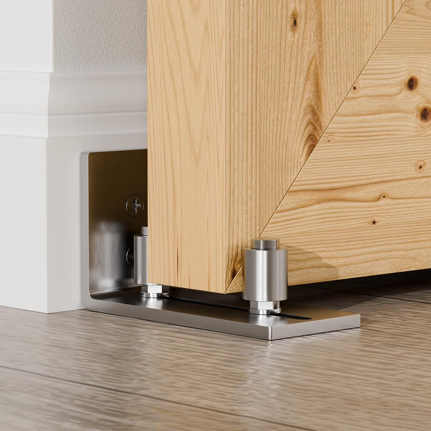 Barn Door Floor Guide Stainless Steel Sliding Door Bottom Guides Wall Mount Adjustable Roller