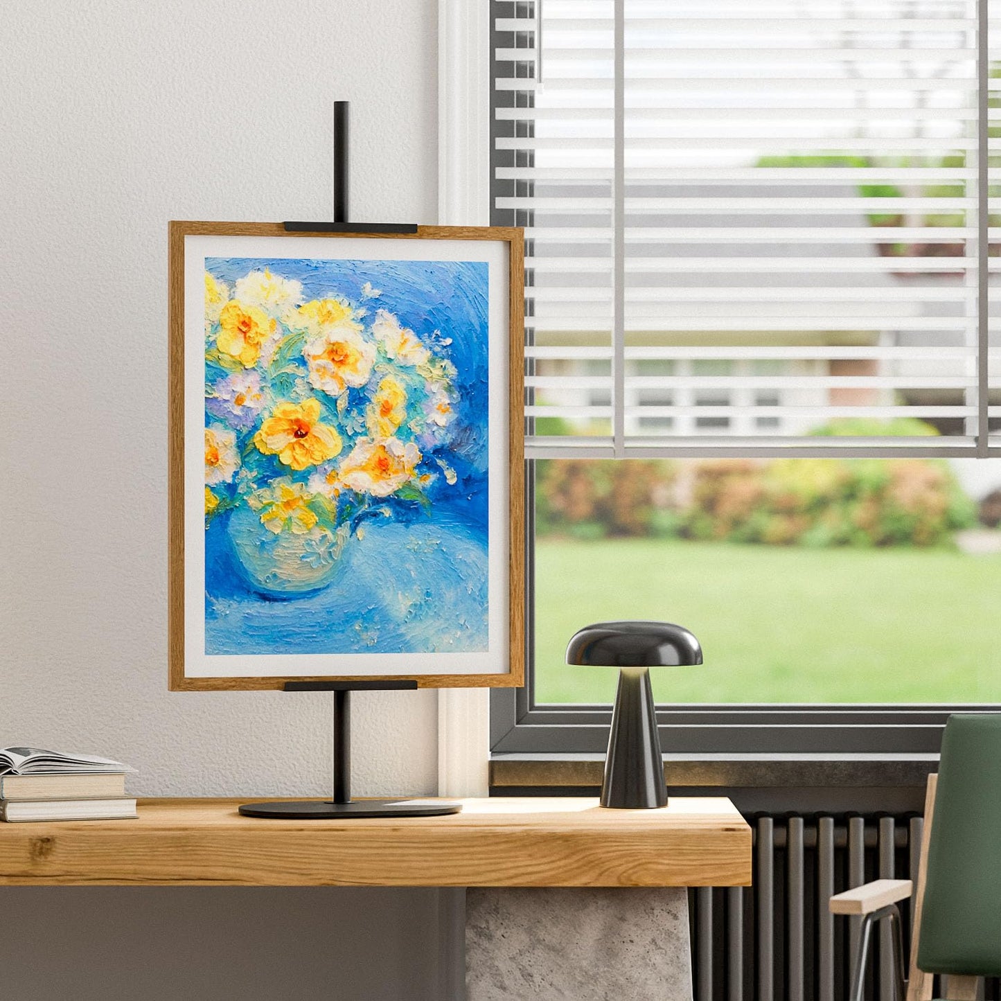 Tabletop Easel Stand Adjustable Picture Frame Holder for Display 30" H Metal for Art, Canvas, Signs, Poster or Photos-Black