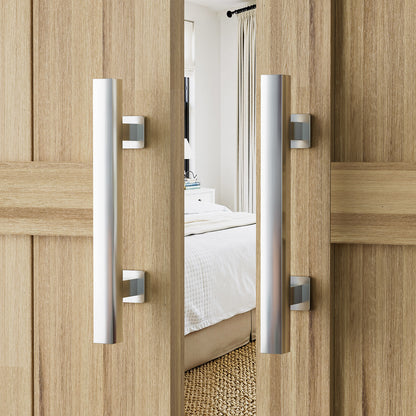 Barn Door Handles 10'' Stainless Steel Sliding Door Pull Flush Handle Double Sided Square Brushed Finish Heavy Duty