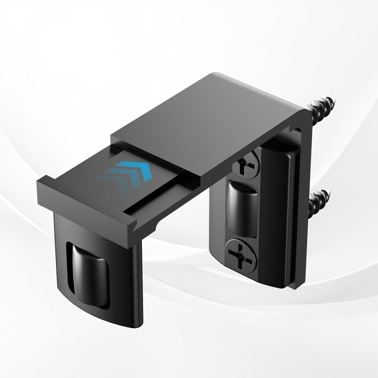 Sliding Barn Door Floor Guide 2 Packs Bottom Adjustable Roller Guides Wall Mounted Black