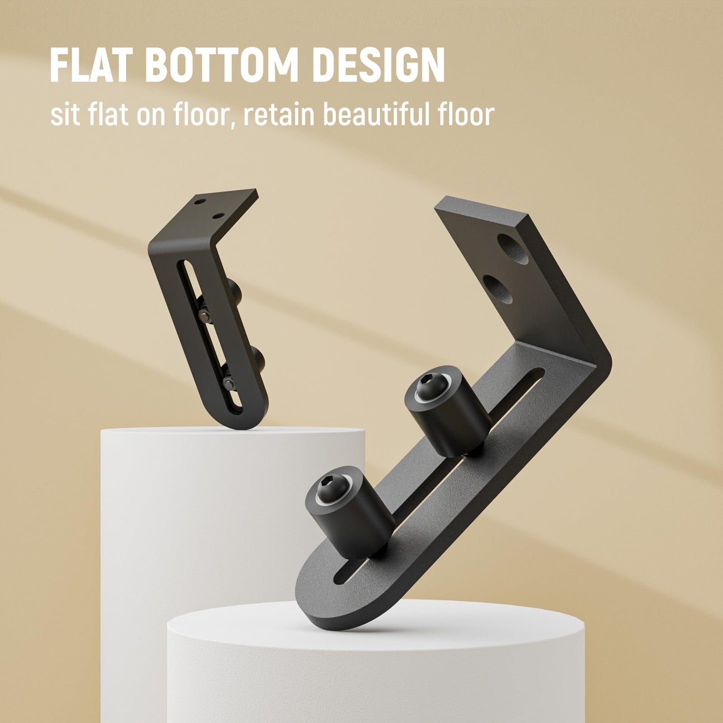 Sliding Barn Door Bottom Floor Guide Wall Mounted Roller Guides Ball Bearings Adjustable Stay Roller Black