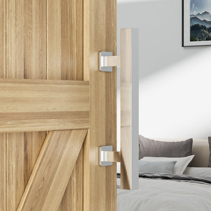 Barn Door Handles 10'' Stainless Steel Sliding Door Pull Flush Handle Double Sided Square Brushed Finish Heavy Duty