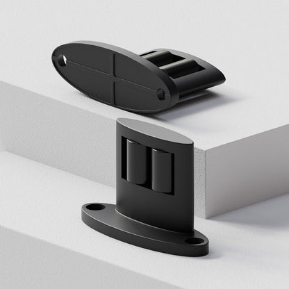 Sliding Barn Door Floor Guide 2 Pack Bottom Double-Sided Small Rollers Guides Aluminum Alloy Floor Mounted