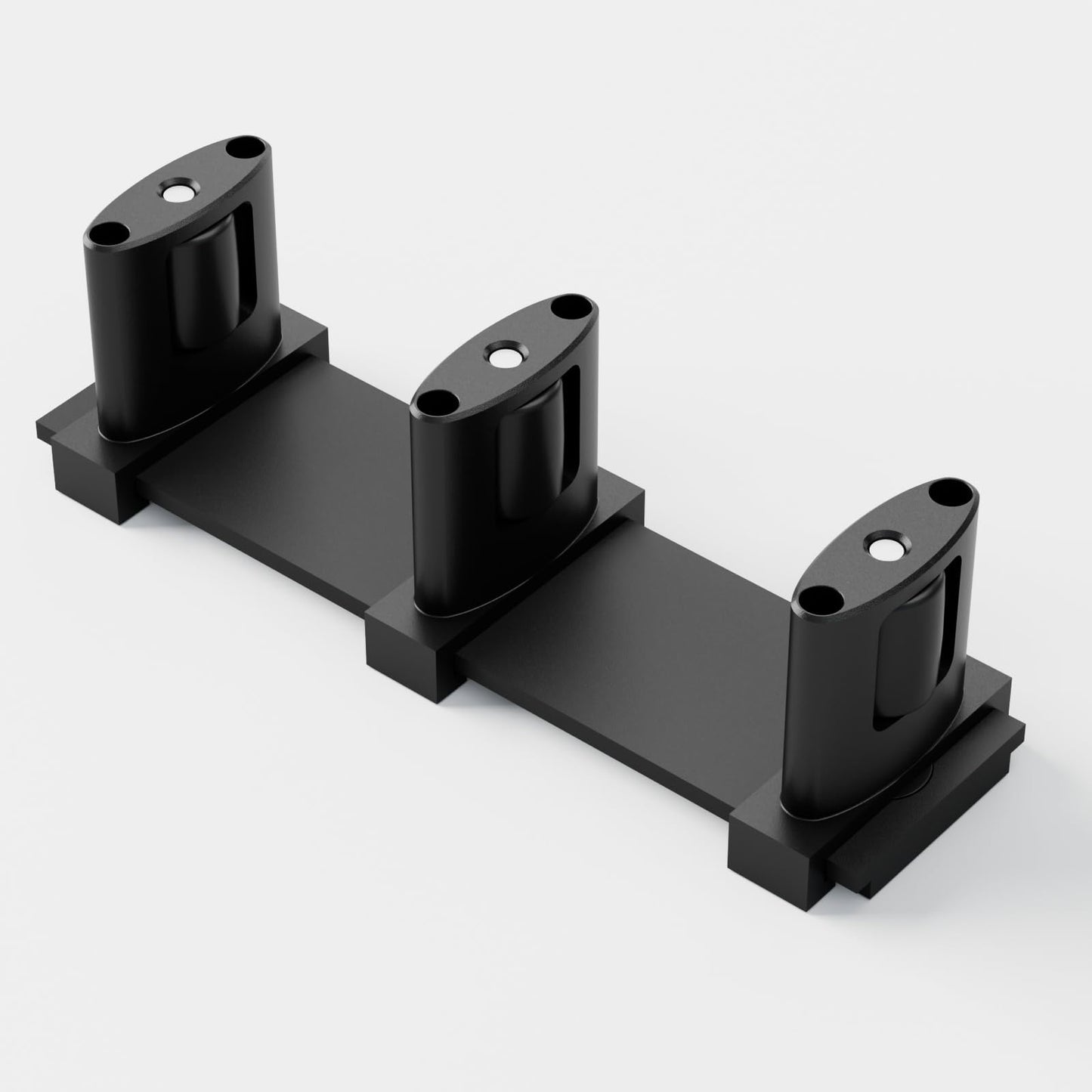 Sliding Closet Door Floor Guide Barn Door Bottom Guides for Bypass Double Door Floor Mount, Update Adjustable 3-Rollers Black