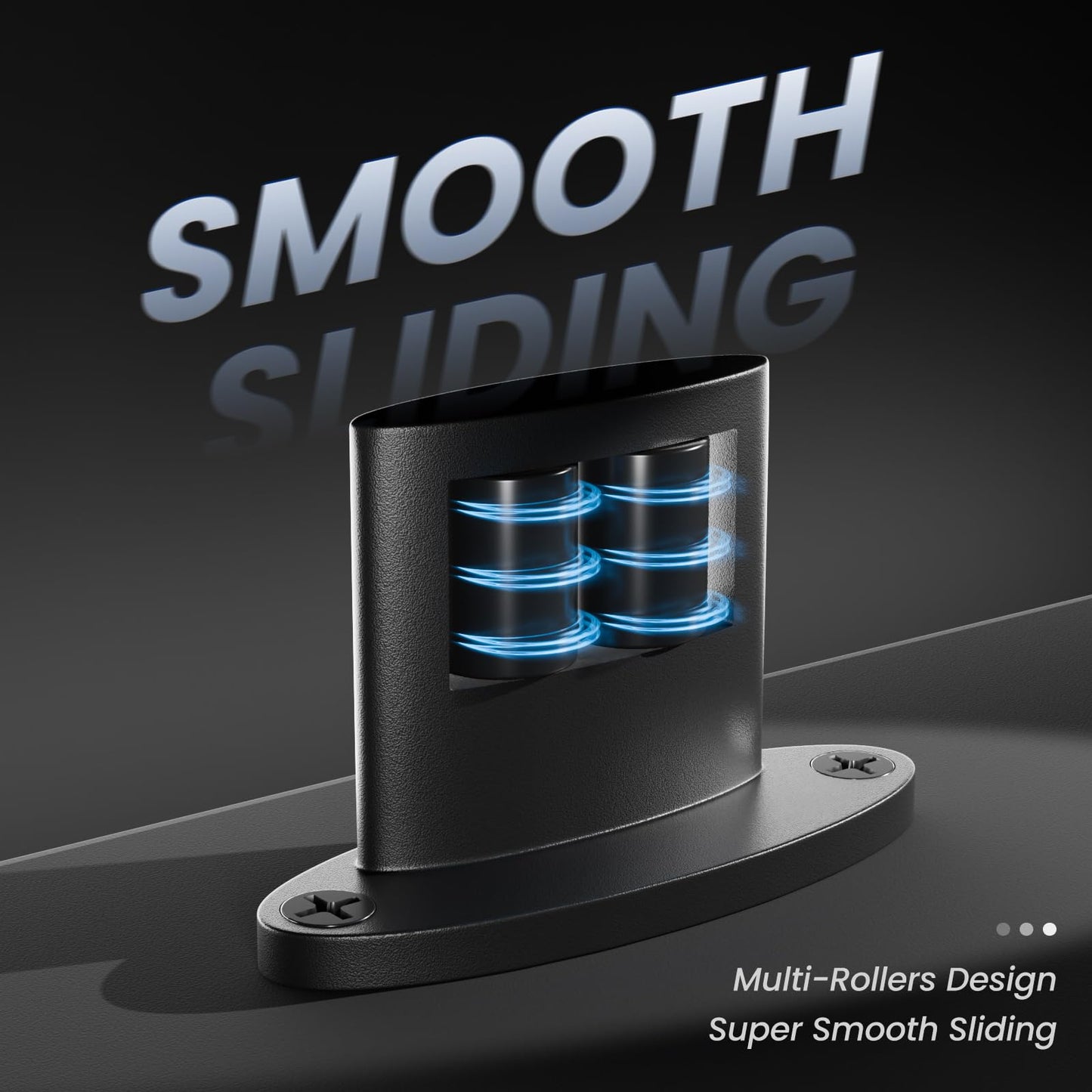 Sliding Barn Door Floor Guide 2 Pack Bottom Double-Sided Small Rollers Guides Aluminum Alloy Floor Mounted